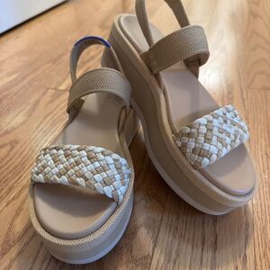 Rothy's platform wedge sandals